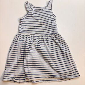 Carter's Toddler Spring Dress Cute Girls Blue White Striped Tank Dress Size 3T